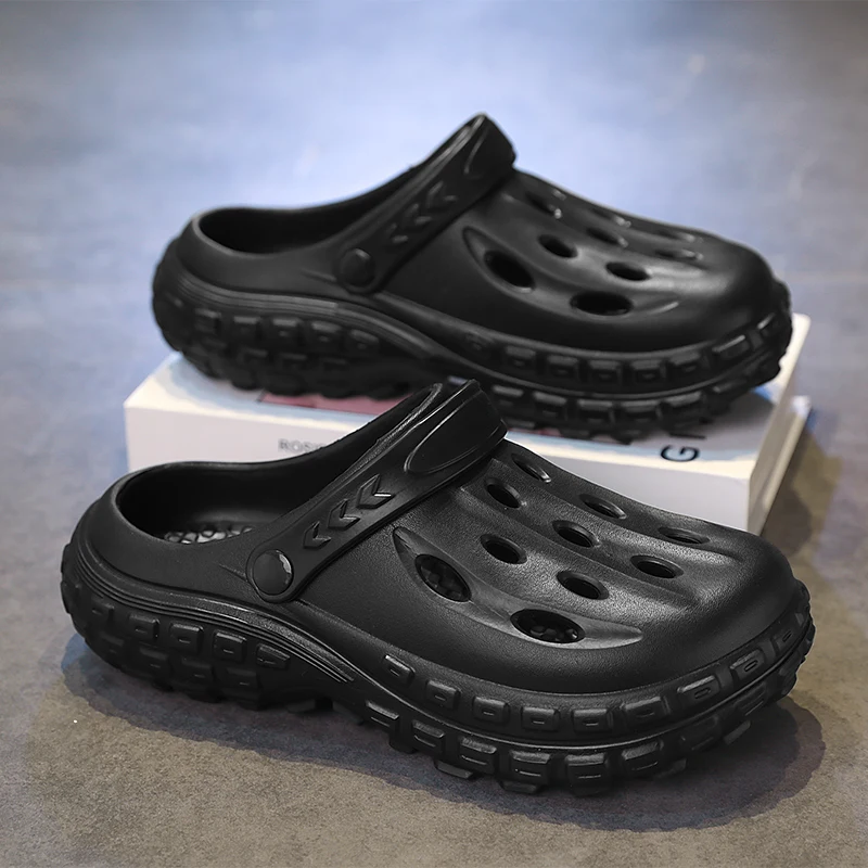 2025, neue Sommer-EVA-Clogs mit weichem „Step-in-Feel“-Clog für Damen, rutschfeste Outdoor-Schuhe mit dicker Sohle, geschlossene Sandalen für Herren