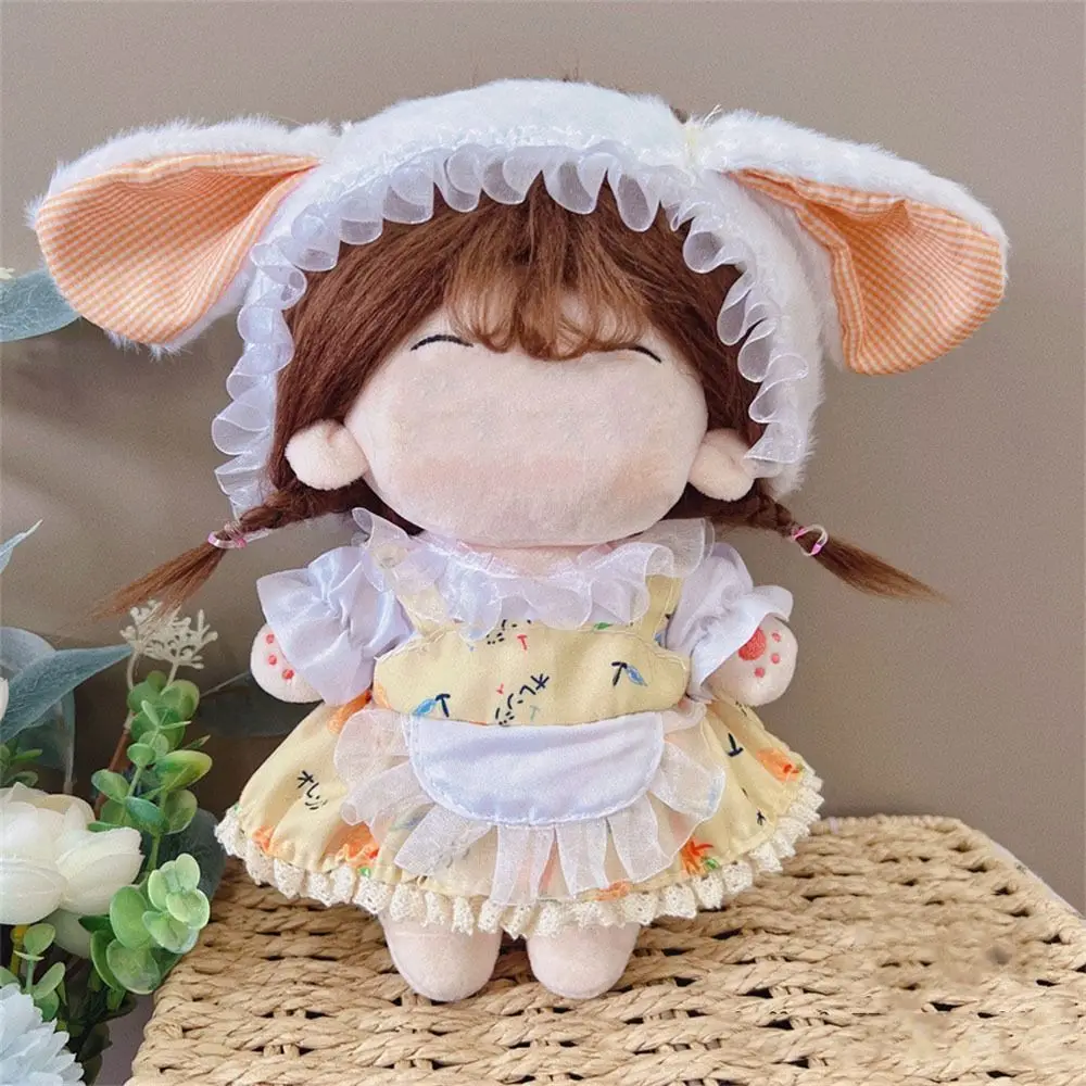 Multicolor Lolita Maid Attire Dress for 20CM Doll Clothes Doll Headwear Dress Set Playing House Photo Props Miniature Dress Suit