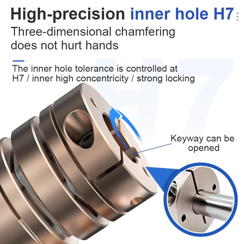 Cloweit Industrial Disc Coupling D40L50mm High Precision Flex Disk Type Aluminum Coupler 8mm to 22mm