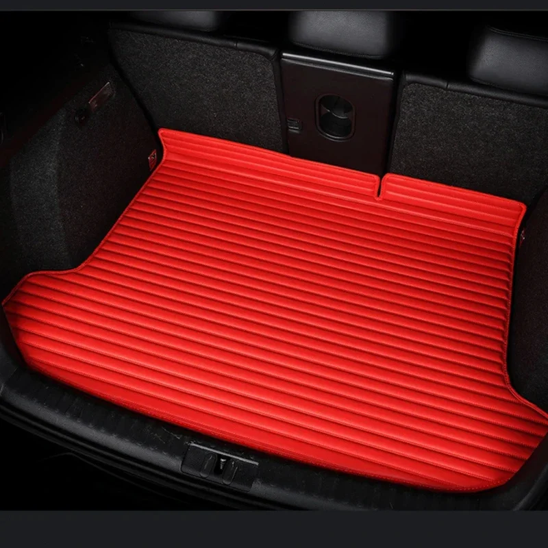 Custom Horizontal Stripes Car Trunk Mats for Mercedes-Benz GLA X156 GLB GLC C253 X253 Auto Interior Anti Leather Carpet