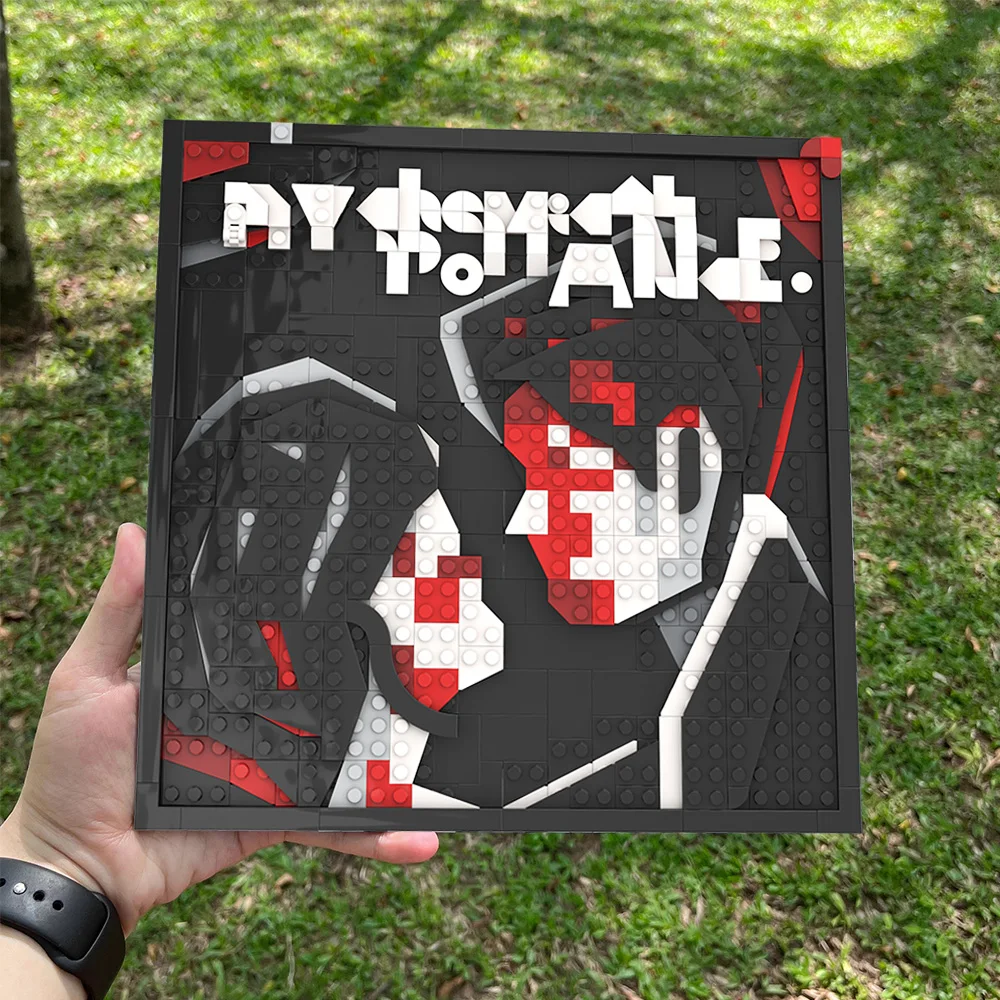 

MOC MCR - Three Cheers Album Mosaic Building Blocks Model My Chemical Romance Band Bricks Assembly Toys Kids DIY Birthday Gifts