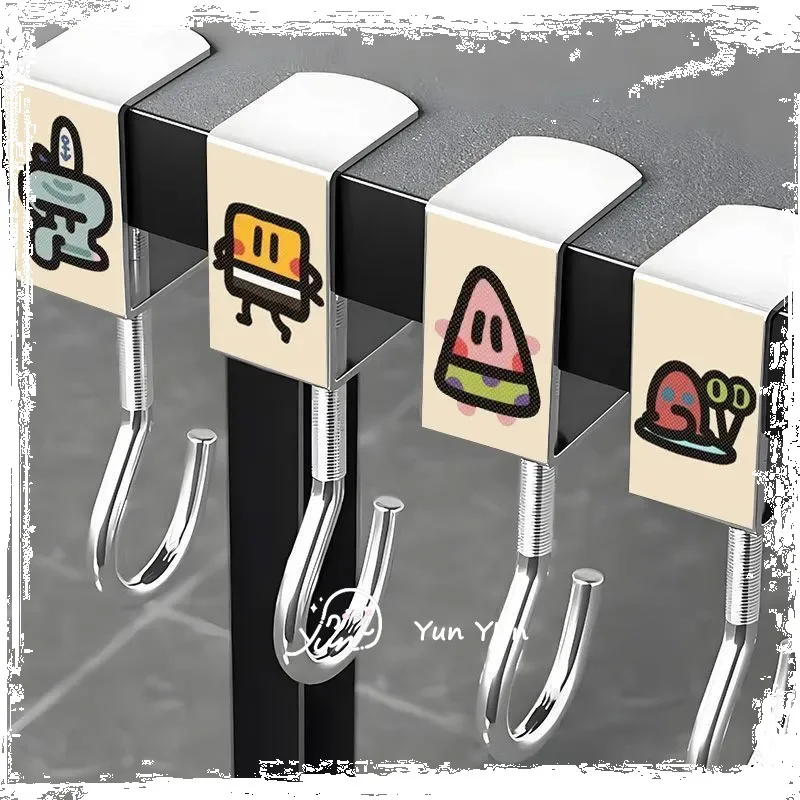 2025 New Multi-Function Schoolbag Hook Cartoon High-Appearance Non-Adhesive Adjustable Hook Student Desk Side Hook