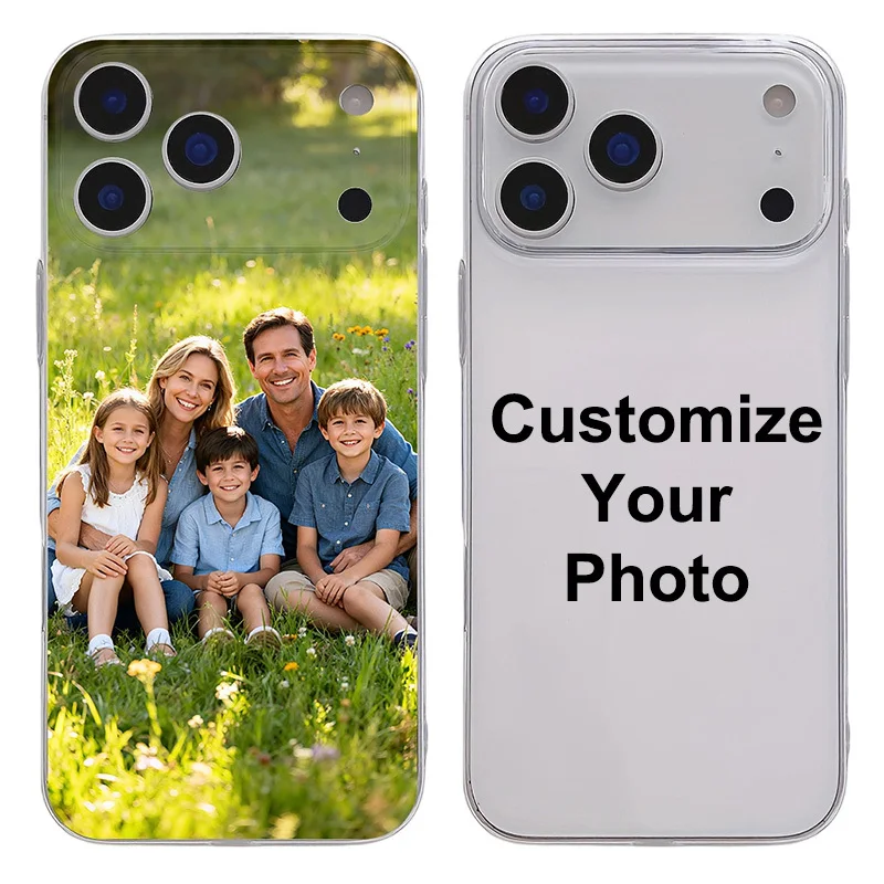 

DIY Customized Photo Phone Case For iPhone 17 16 15 11 12 14 13 Pro Max Mini X XS XR 7 8 Plus SE 16E Air Personalized Soft Cover