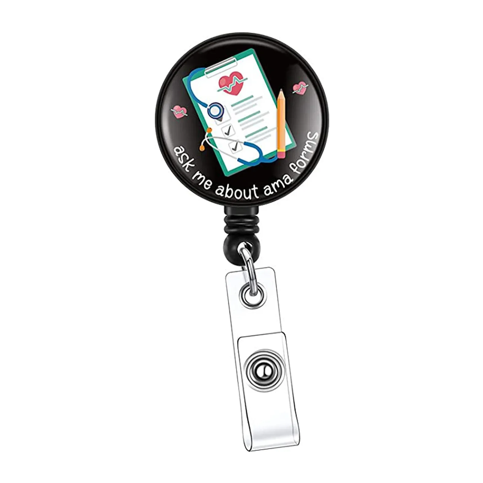 Imagem -05 - Retrátil Hospital Enfermeira Badge Reel Clip Cartoon Medicina Médico Estudantes ic id Card Badge Holder Alta Qualidade