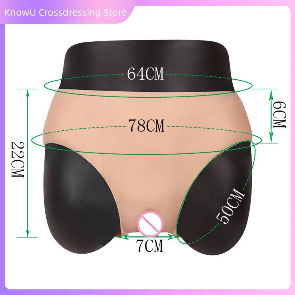 Realistic Cosplay Silicone Panties With Fake Vagina for Crossdresser Transgender Shemale Drag Queen Sissy Artificial Vagina