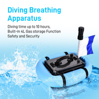 Underwater Ventilator Built-in 4L Gas Storage- 10H Underwater Breathing 12M Scuba Diving Ventilator for Snorkeling Freediving