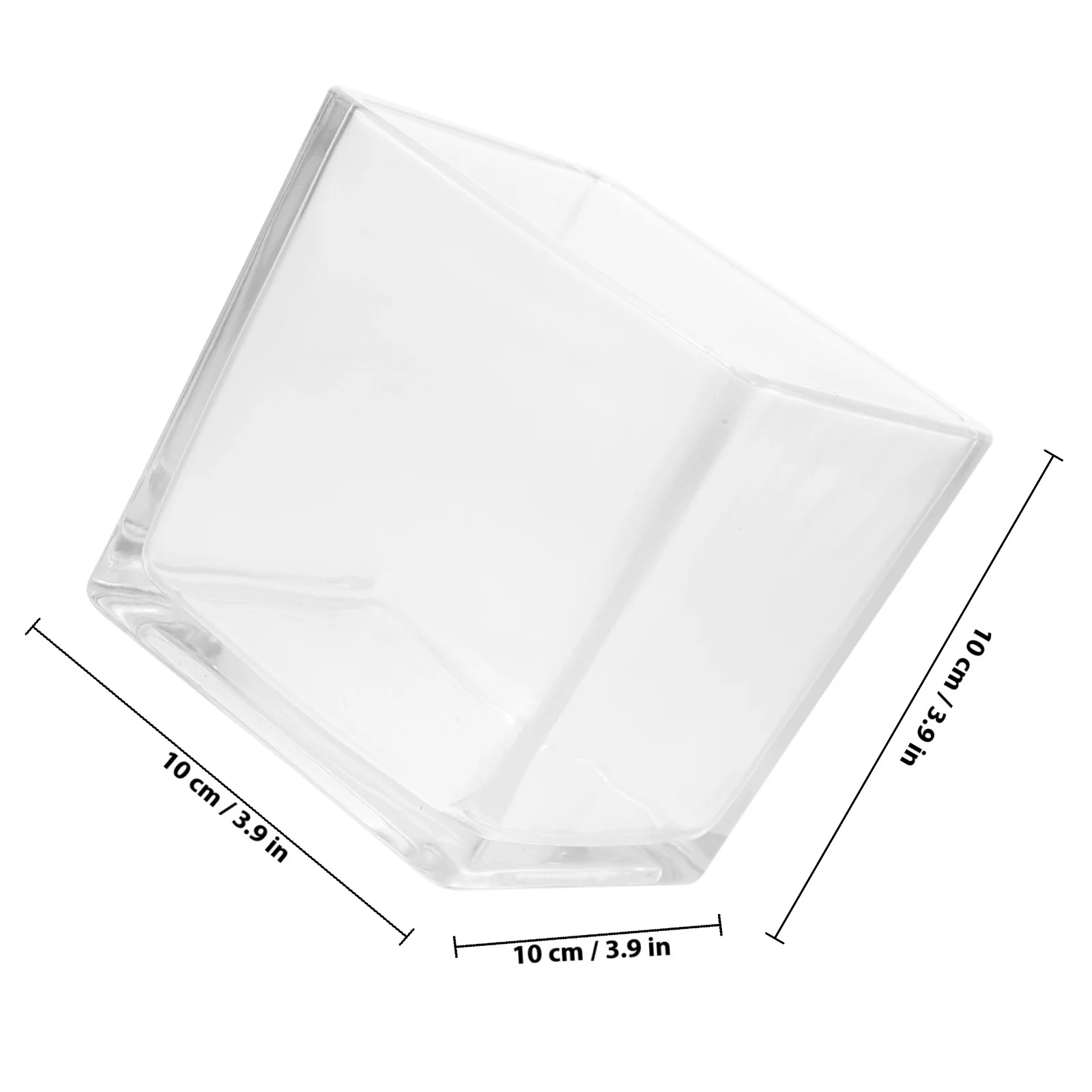 2 قطعة المزهريات الزجاجية المربعة الشفافة أنيقة الحديثة المائية المزارعون للمنزل حديقة طاولة مكتبية الديكور #2