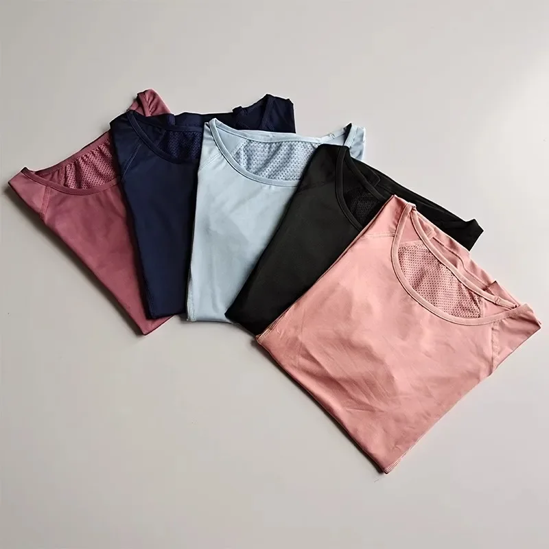 Outdoor Sports Shirt Sportswear Yoga Wear Women's Sports T-Shirt Fitness Clothes Running Yoga Top Female Workout Tops T-shirt image 5