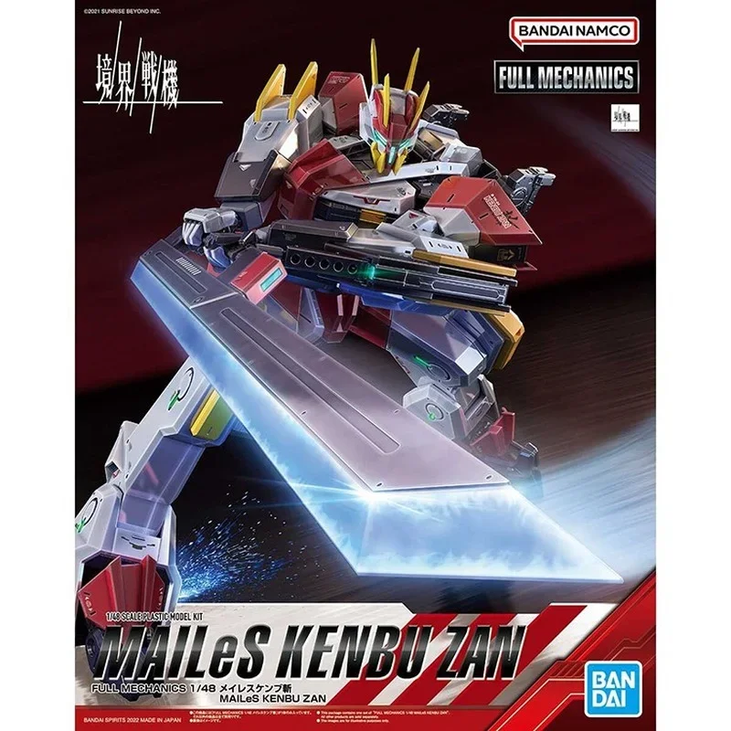 Bandai Original SUNRISE BEYOND Anime Model FULL MECHANICS 1/48 MAILeS KENBU ZAN Action Figure Assembly Model Toys Gifts for Kids