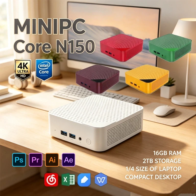 Pc Gaming Editing - Portable Mini PC Intel Core N150,16GB