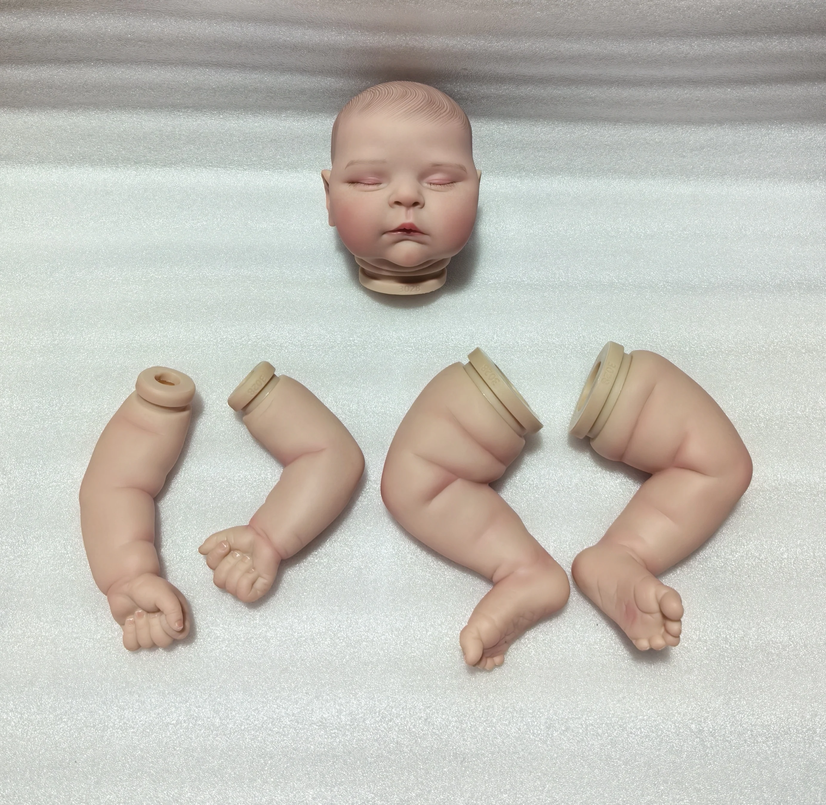 NPK 19inch Finished Doll Size Already Painted Kits Peaches Very Lifelike With Many Details Veins same As picture with Extra Body