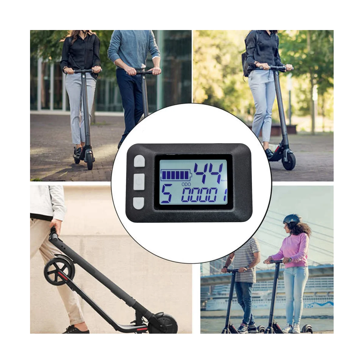 

P9 ЖК-дисплей приборной панели ЖК-экран 24 В 36 В 48 В 60 В счетчик электрического велосипеда для электрического скутера ЖК-дисплей (SM Plug)-ABWY