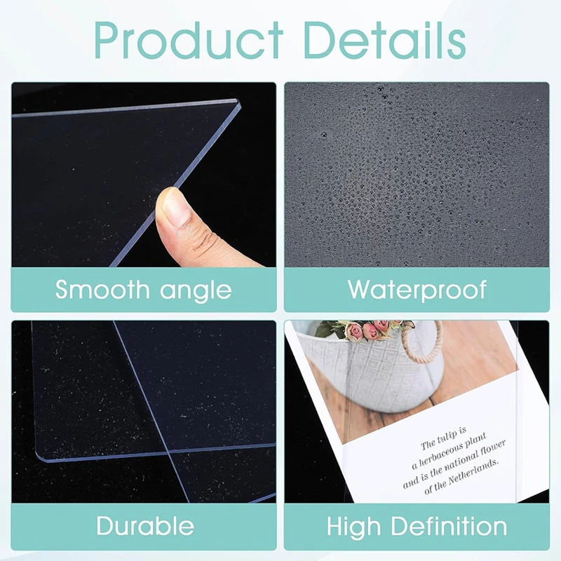 Transparency Acrylic Cutting Pads 2 Packs Die Cutting Plates Clear Thick for Work
