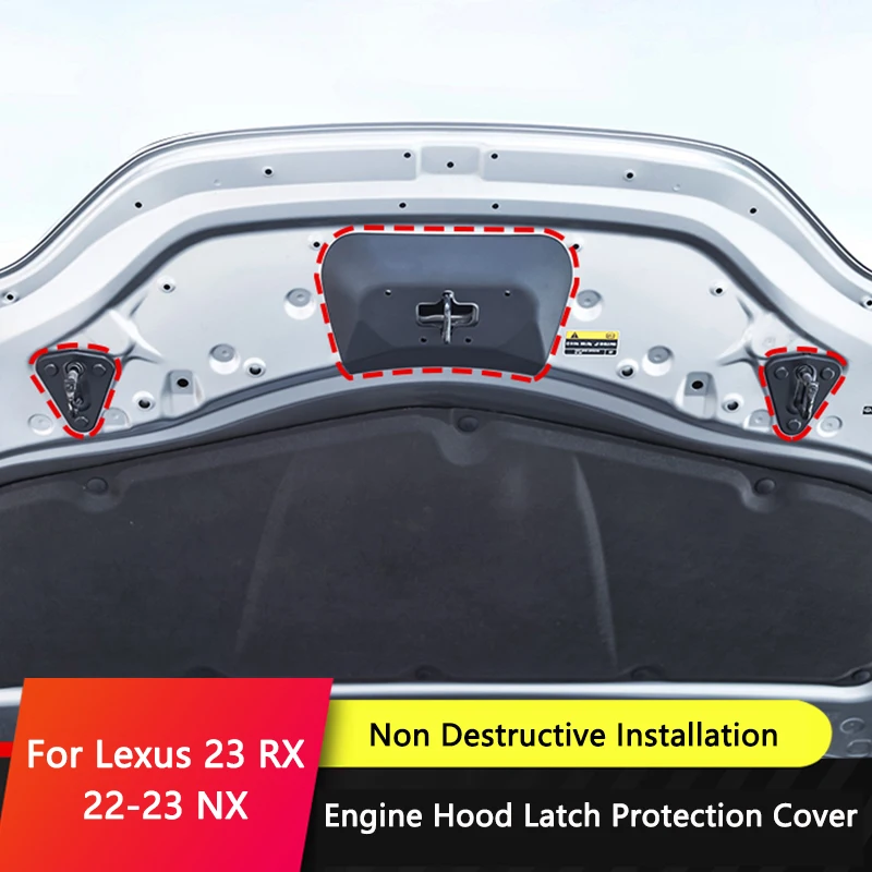 

QHCP Engine Hood Latch Protection Cover 500h Modification Accessories Prevent Loosening Abnormal noise For Lexus 23 RX/22-23 NX