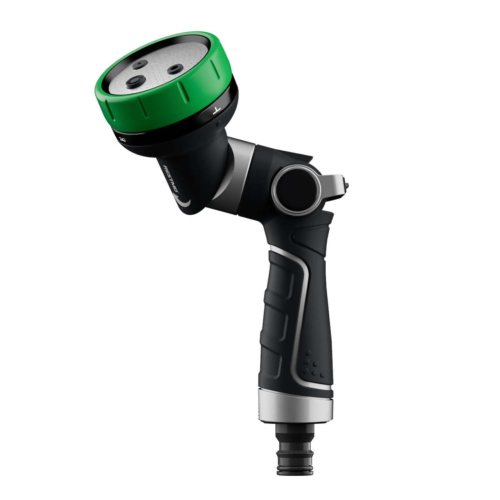 فوهة خرطوم الحديقة 2 في 1، فوهة خرطوم مياه معدنية شديدة التحمل مع 4 أنماط رش، تويست سحري والتحكم في تدفق الإبهام