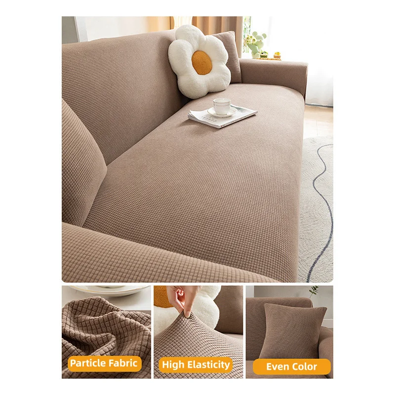 1PC Waffle corn elastic sofa cover, high elastic universal sofa cover, soft and breathable washable furniture protective cover
