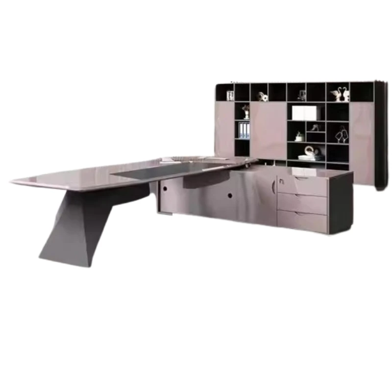 Organizer Executive Office Desk Standing Work Creativity Reception Computer Desks Light Luxury Storage Escritorio Desk Furniture