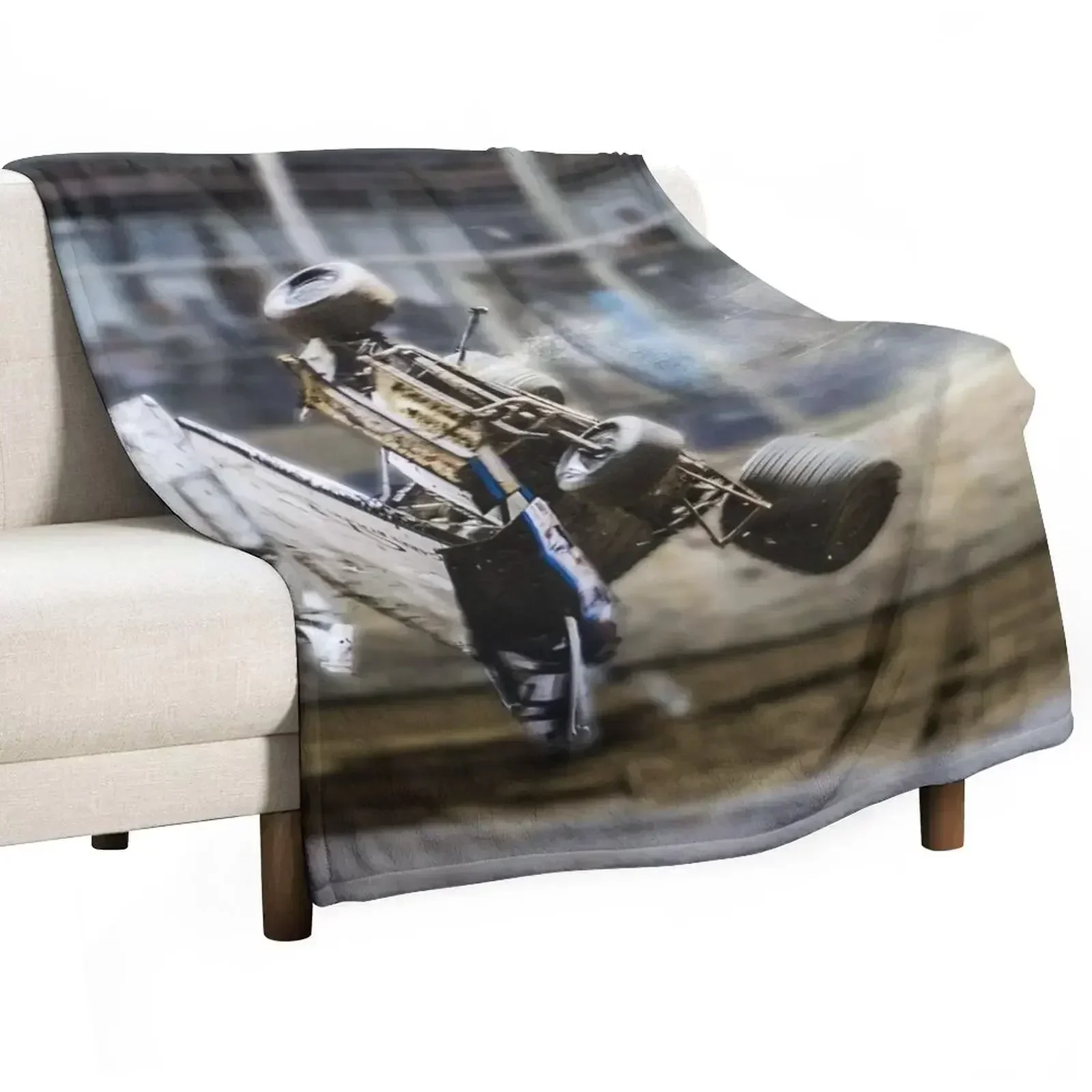 Sprintcar crash at over 100mph Throw Blanket Extra Large Throw Soft Plaid For Sofa Thin Thermal warm for winter Blankets