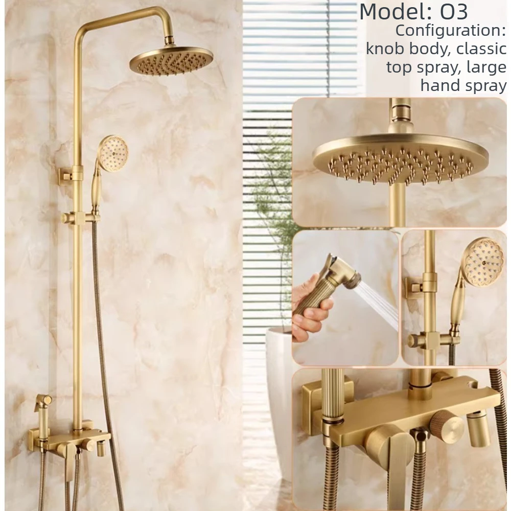 

Bathtub faucet shower system,Antique bronze classic rain shower set