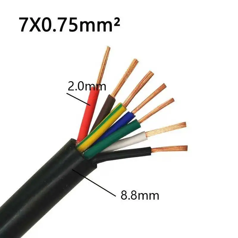 

7 Way Conductor Wire Trailer Cable Cord