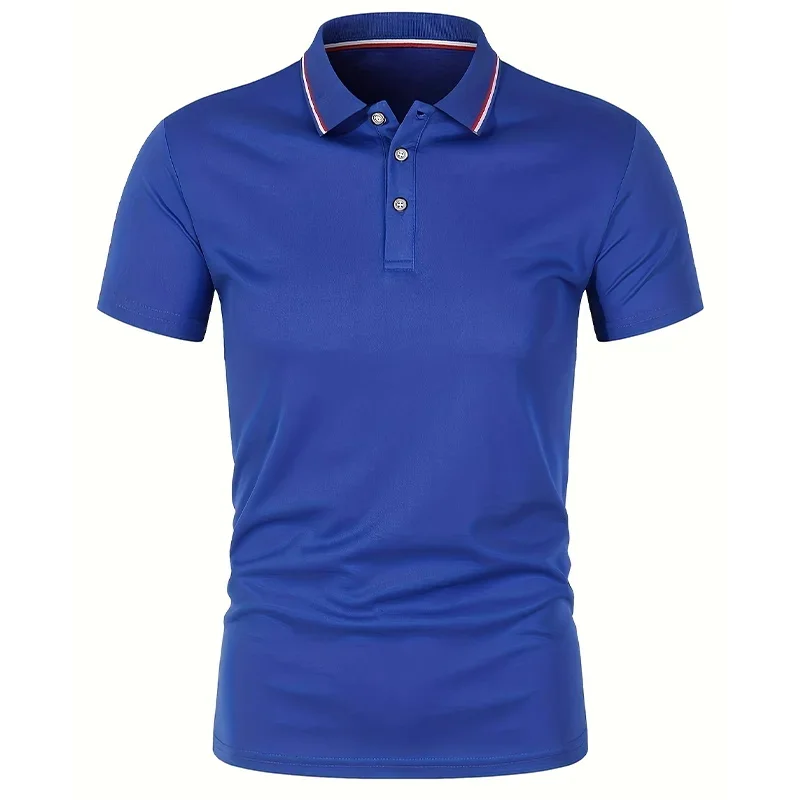 Camiseta Masculina POLO 2026 Nova de Verão com Gola Lisa Respirável, Estilo Empresarial Simples e Versátil
