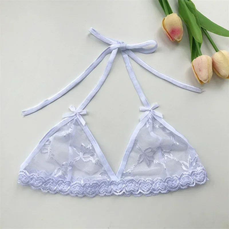 Aangepaste naam Crystal Letter BH en slipje Sets Sexy Kant Halter BH Thong Gepersonaliseerde aangepaste naam ondergoed G-String Gift