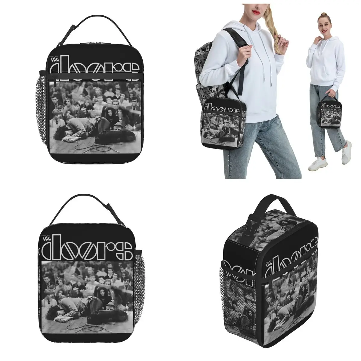 Lunch Box isolato strano Science Doors Band JIM MORRISON Product Lunch Container Ins Style Thermal Cooler Lunch Box per la scuola