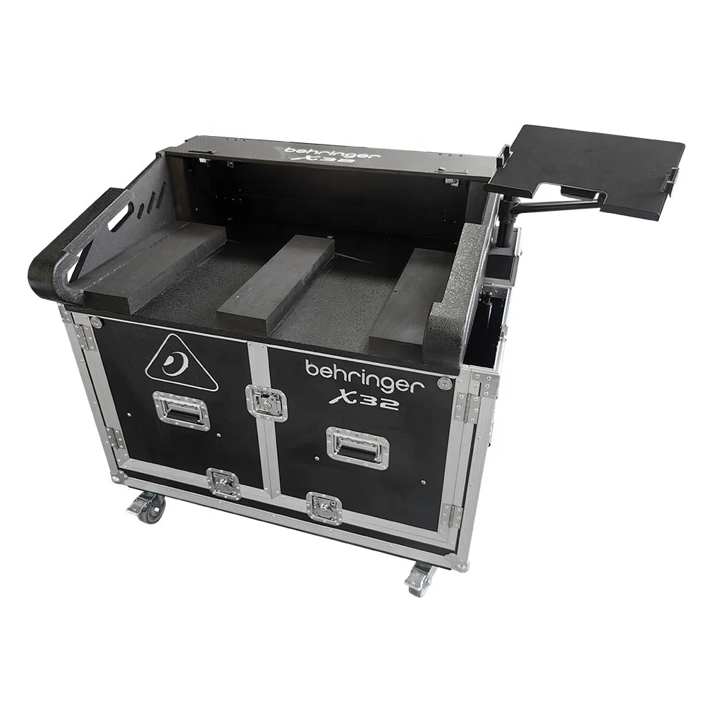 

Customized Behringer X32 Digital Mixer Hydraulic Flight Case With Laptop Stand Outdoor Indoor Portable Flight Case