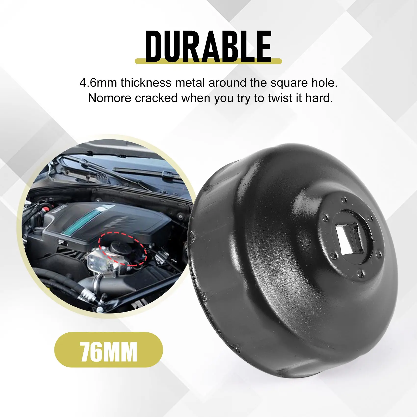 

76 Mm X 12 Flutes Oil Filter Wrench Removal Tool For -BMW R1200gs, R1200R, R1200rt, R1200S, R1200st, Hp2, K1600gtl-M53K