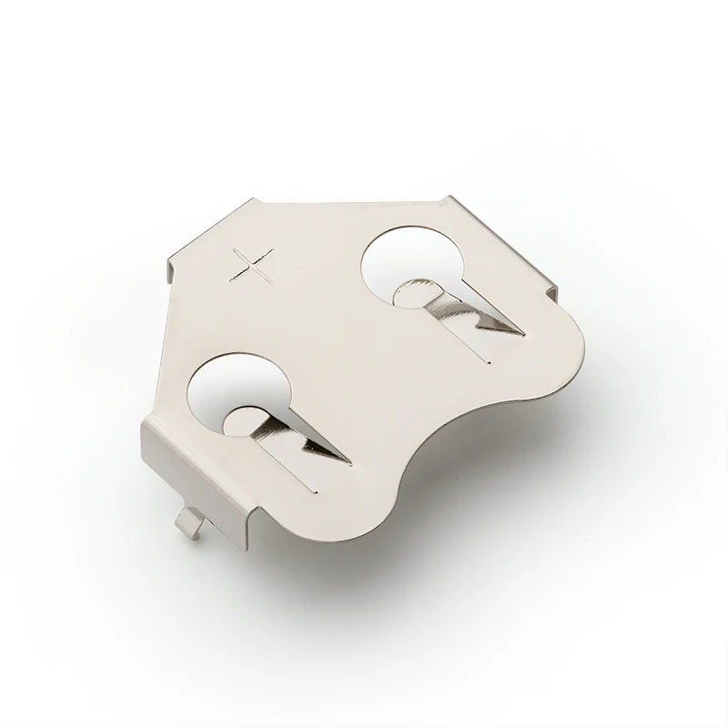 من خلال ثقب CR2430 حامل البطارية كليب الفوسفور البرونزية النيكل مطلي CR2430 عملة خلية التجنيب P/N 2403 #1