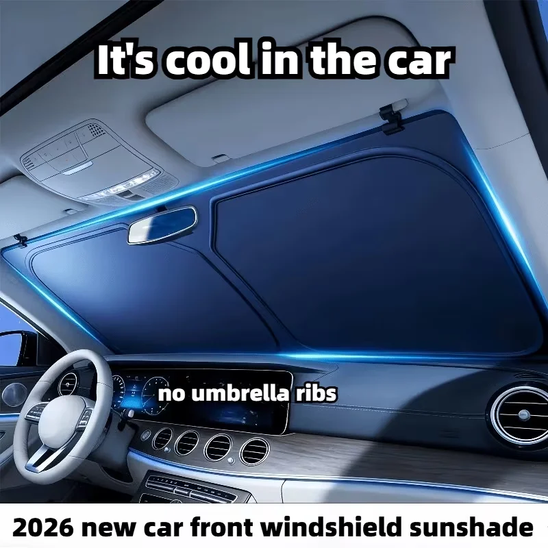 

1PC Car Front Window Windshield Sunshade Sunscreen Sunshade Curtain Heat Insulation Foldable Sunshade Universal Car Interior