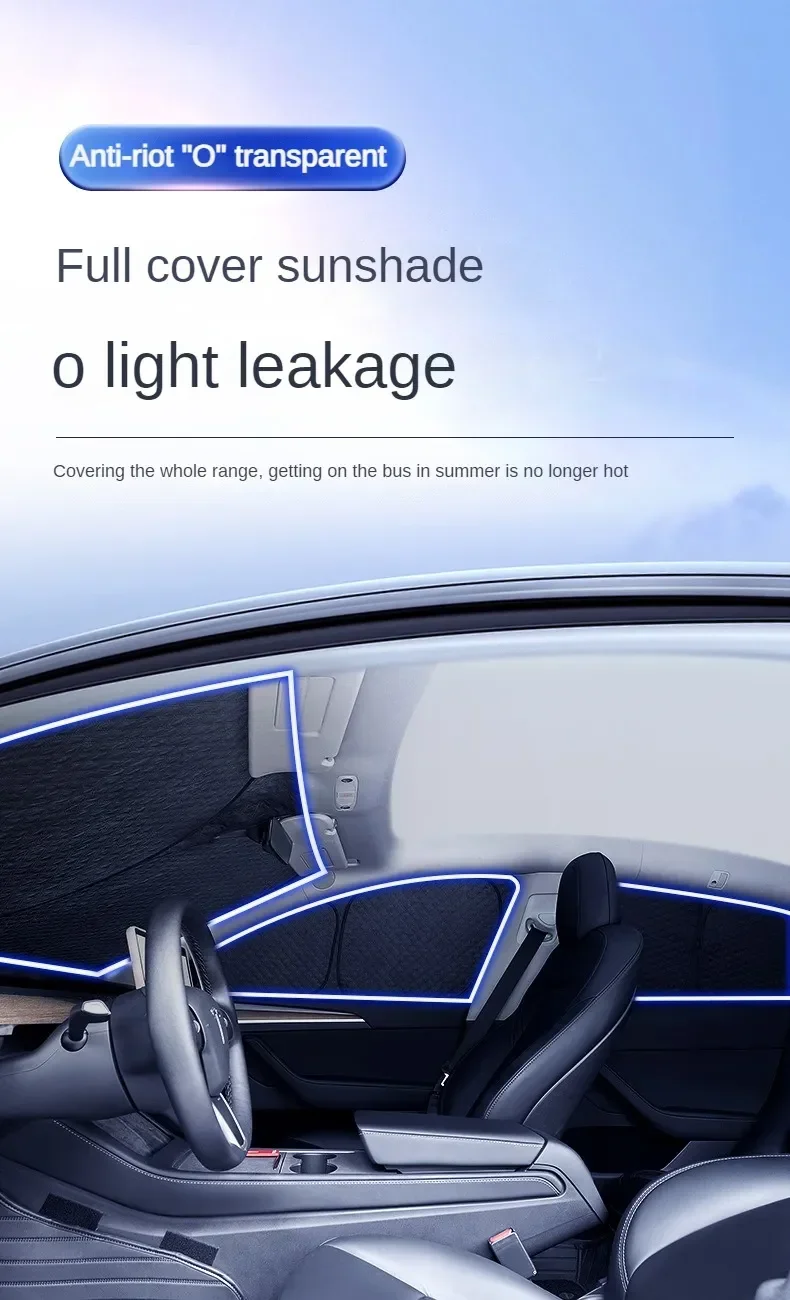 für Tesla Modell 3 Y S X 2025-2020 2026, Upgrade, Sichtschutz, Seitenfenster, Sonnenschutz, vorne und hinten, Windschutzscheibe, Blindschattierung, Outdoor, Camping – Detail 6