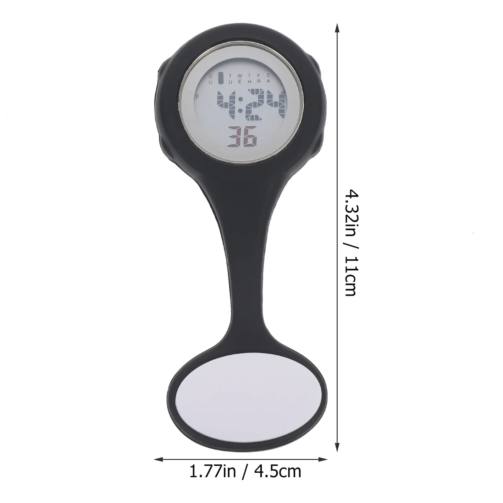 Pin Design Silicone Hanging Nurse Watch Pocket Durable Lightweight Medical Multi-Function Doctor Nursing Electronic Time Date