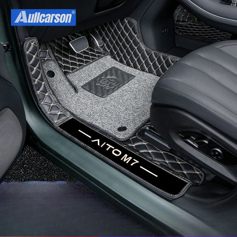 

For Seres Aito M7 PHEV 2024 2025 Car Floor Mat Single Double Layer Wire Custom Foot Pads Salon Carpet Cover Interior Accessories