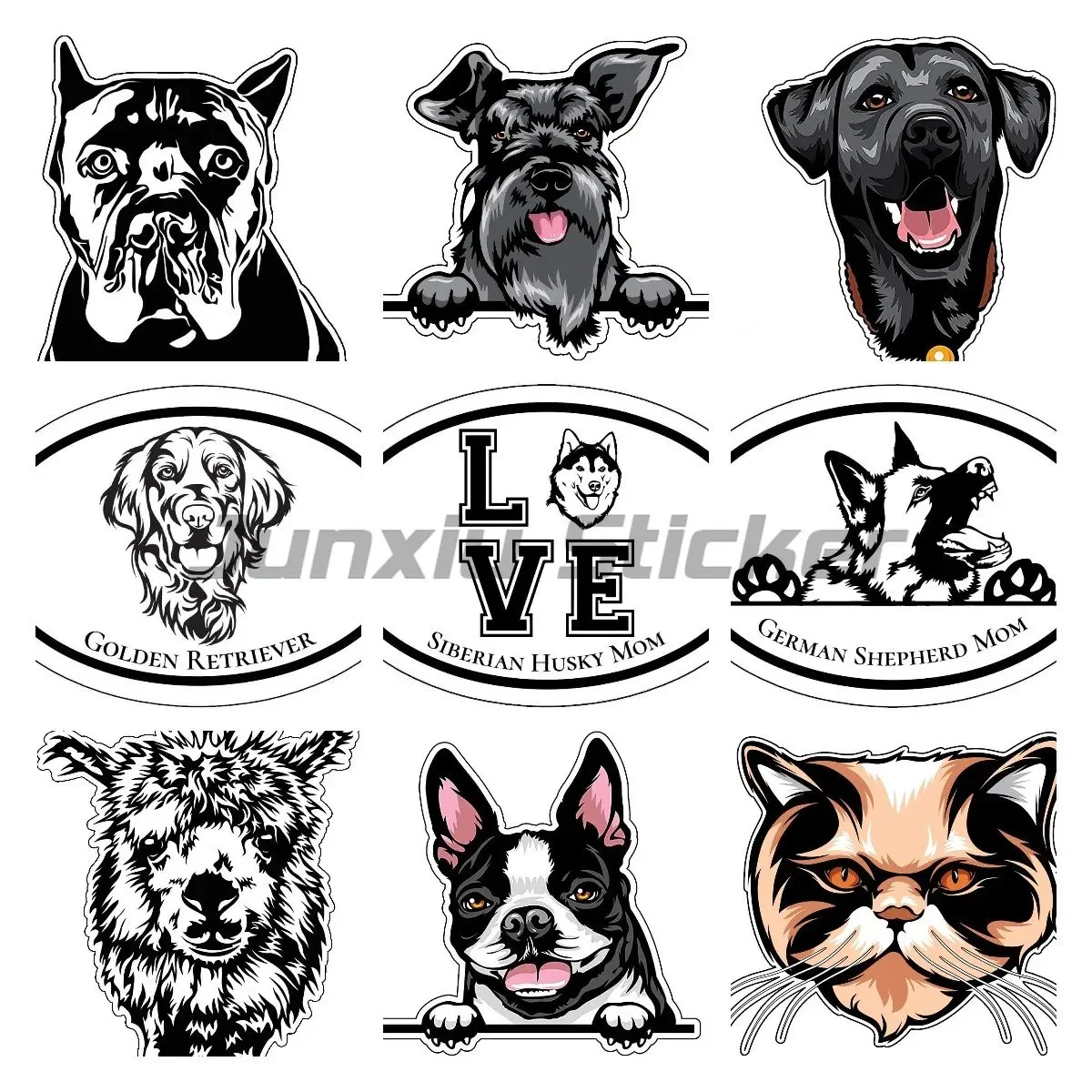 

I Love My Dog Car Sticker for Laptop Wardrobe Table Window Vinyl Car Sticker