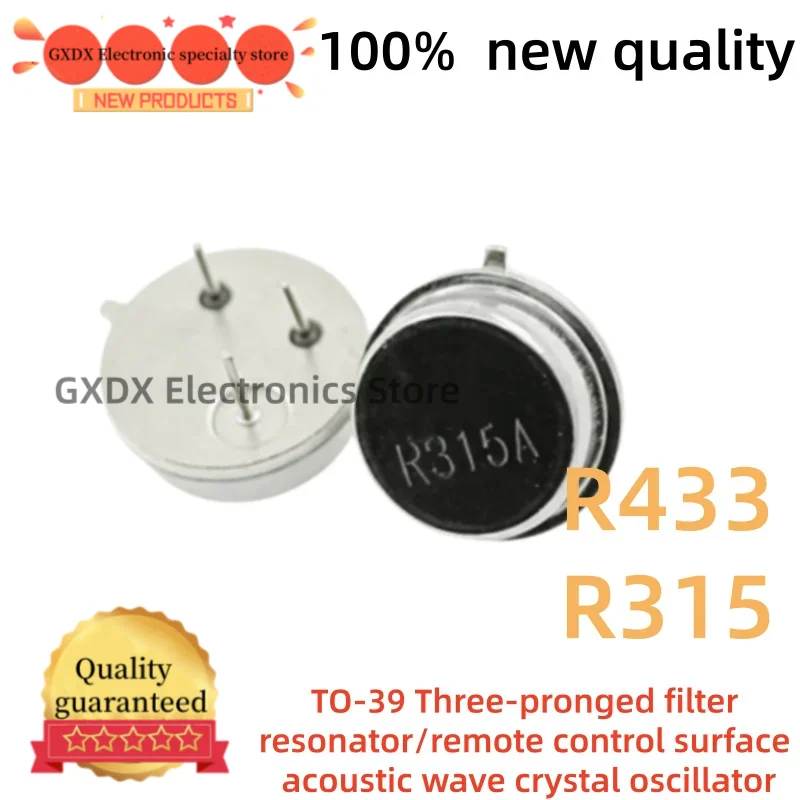 10-20 pieces 100% new quality 315MHz/433MHz R315A/R433A TO-39 315M/433M filter resonators for remote-controlled audio systems