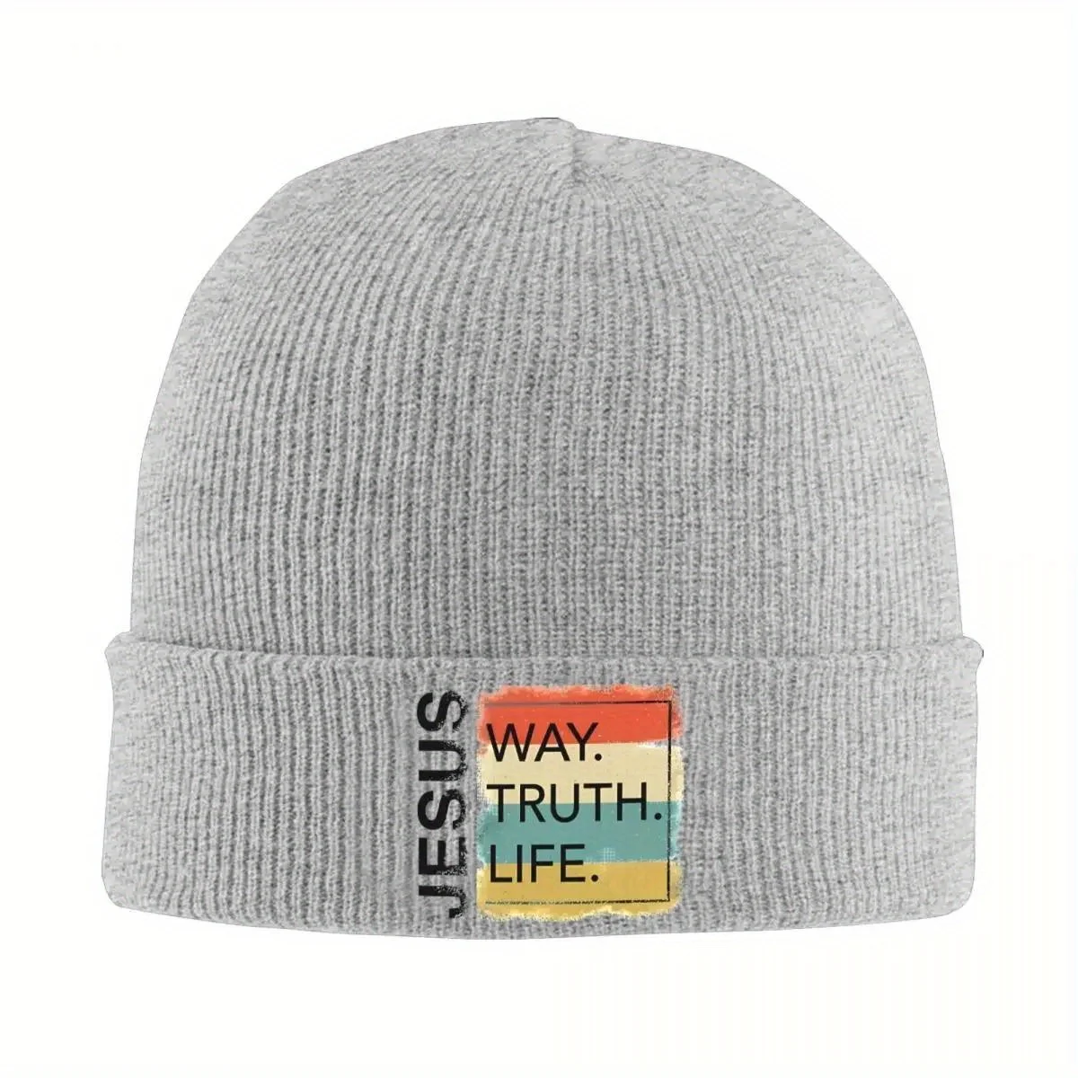 Jesus Beanie Hats Way Truth Life Vintage Caps Adult Unisex Outdoor Sport Knit Hat Autumn Winter Printed Head Wrap Beanie Hat
