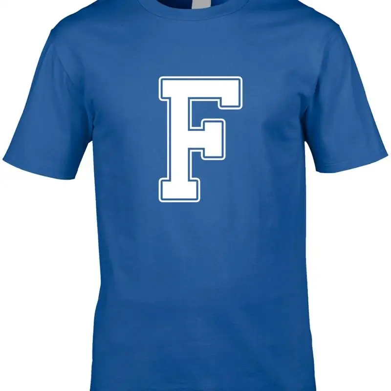

Letter F Men'S T Shirt Funny Joke Name Initials Font Team Cool Idea Custom