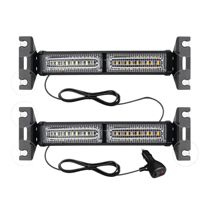 

AB61-LED Emergency Strobe Light For Car Warning Light 18 Flashes 12-30V Safety Windshield For Car ATV UTV Truck