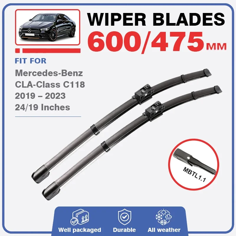 

Windshield Wiper Blades For Mercedes Benz CLA Class C118 W118 2019 - 2023 Windscreen Glass Wiper Car Accessories CLA 180 200 250