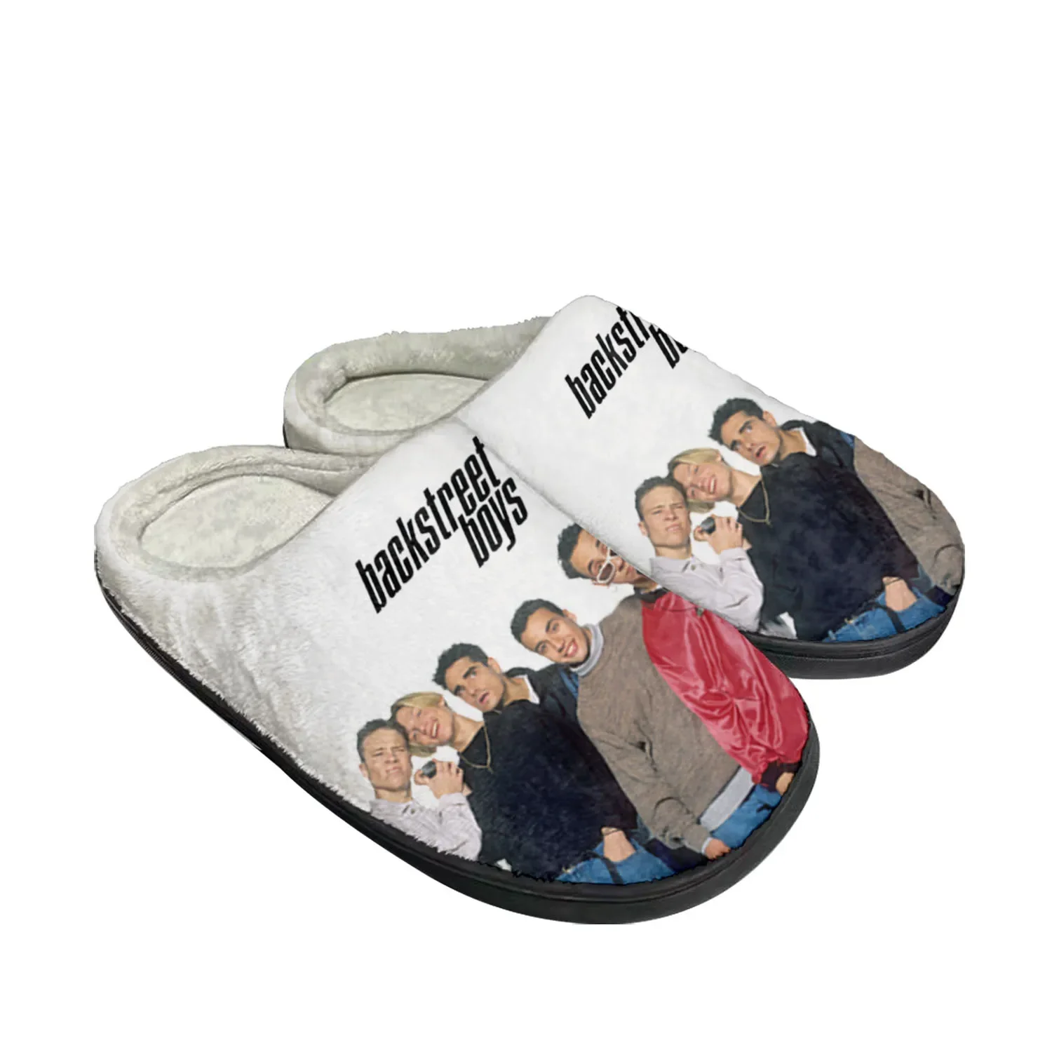 

Backstreet Boys Pop Band Bsb Home Cotton Custom Slippers Mens Womens Sandals Plush Bedroom Keep Warm Shoe Thermal Slipper Black