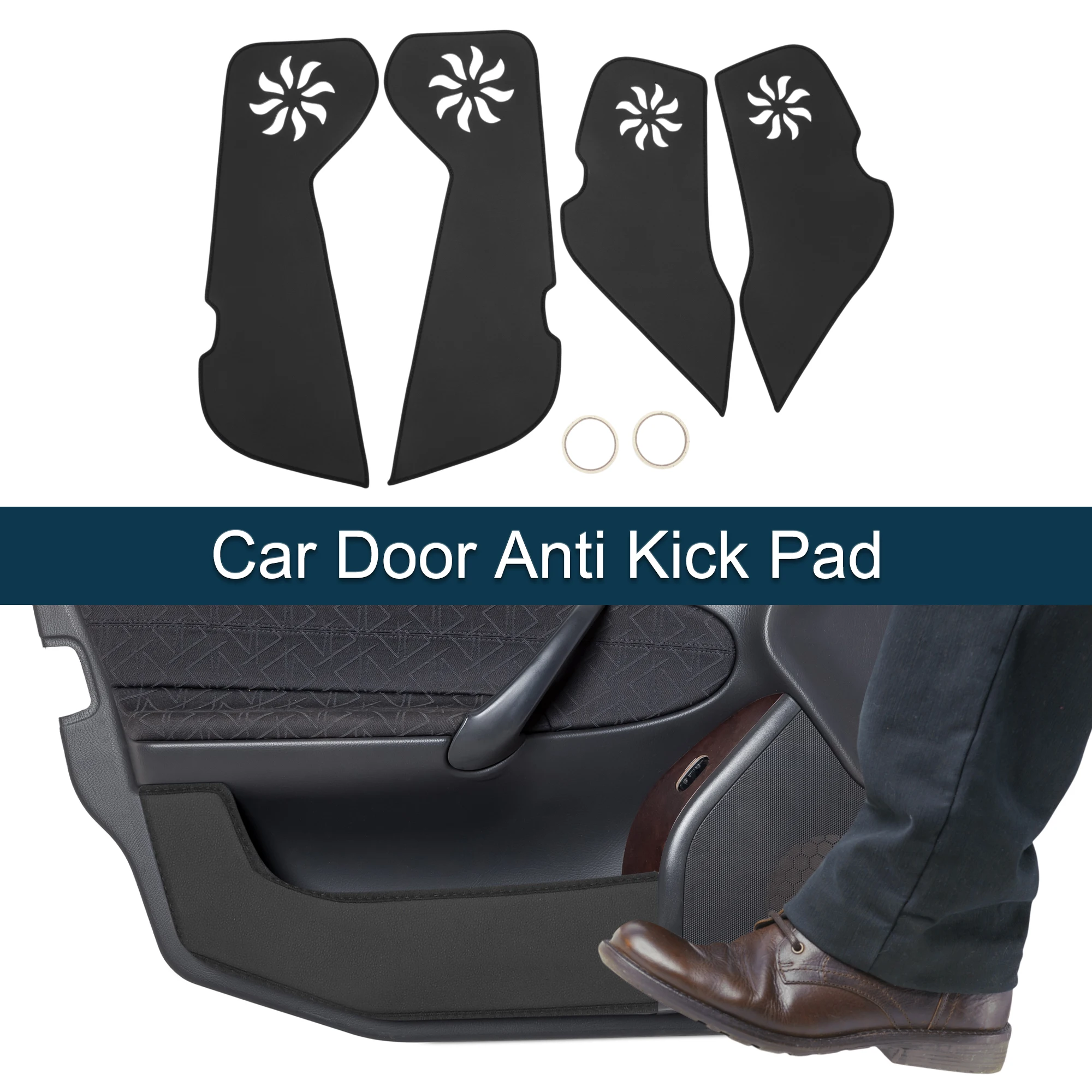 

UXCELL Car Door Anti Kick Pad Sticker Protector for Volkswagen Tiguan Black 1 Set