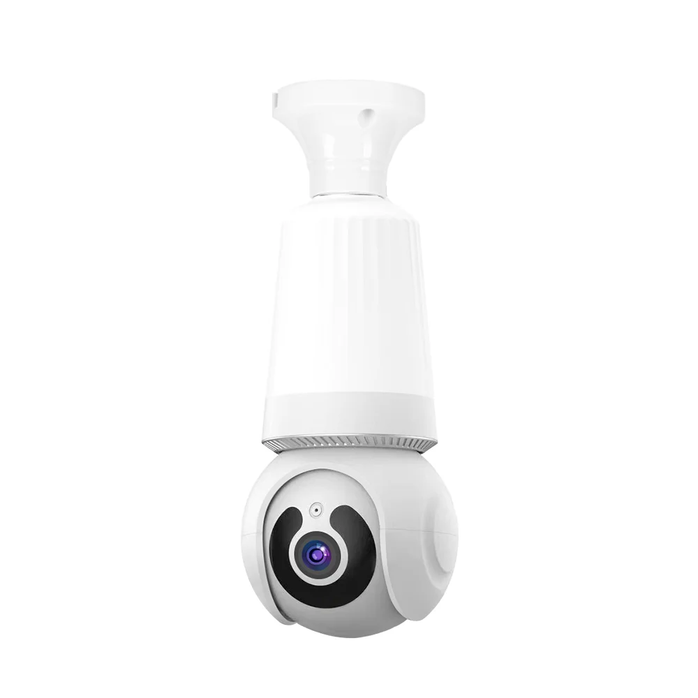 3MP E27 Bulb Camera Wifi Surveillance With LED Bulb CCTV PTZ AI Tracking Two-way Audio Night Vision Wireless Camera V380 Pro APP