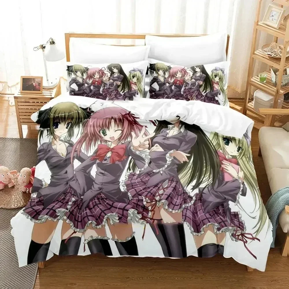 

Anime Student Councils Discretion Printed Bed Set Duvet Cover Pillowcase Bedding Set Bed Linen Sheet Quilt Cover Queen King Size