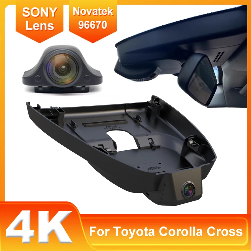 For Toyota Corolla Cross 2023-2026 4K UHD Dash Cam for Car Camera Recorder Dashcam WIFI Car Dvr Recording Devices Accessories