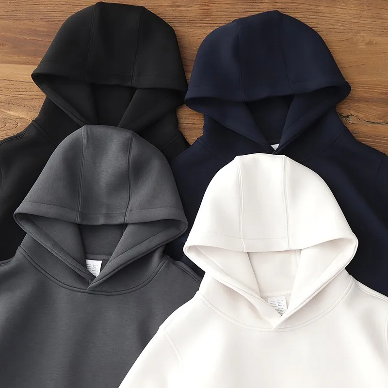 

Мужская тяжелая толстовка с капюшоном Yapher, однотонный пуловер с свободной посадкой, повседневная уличная толстовка с капюшоном на весну и осень