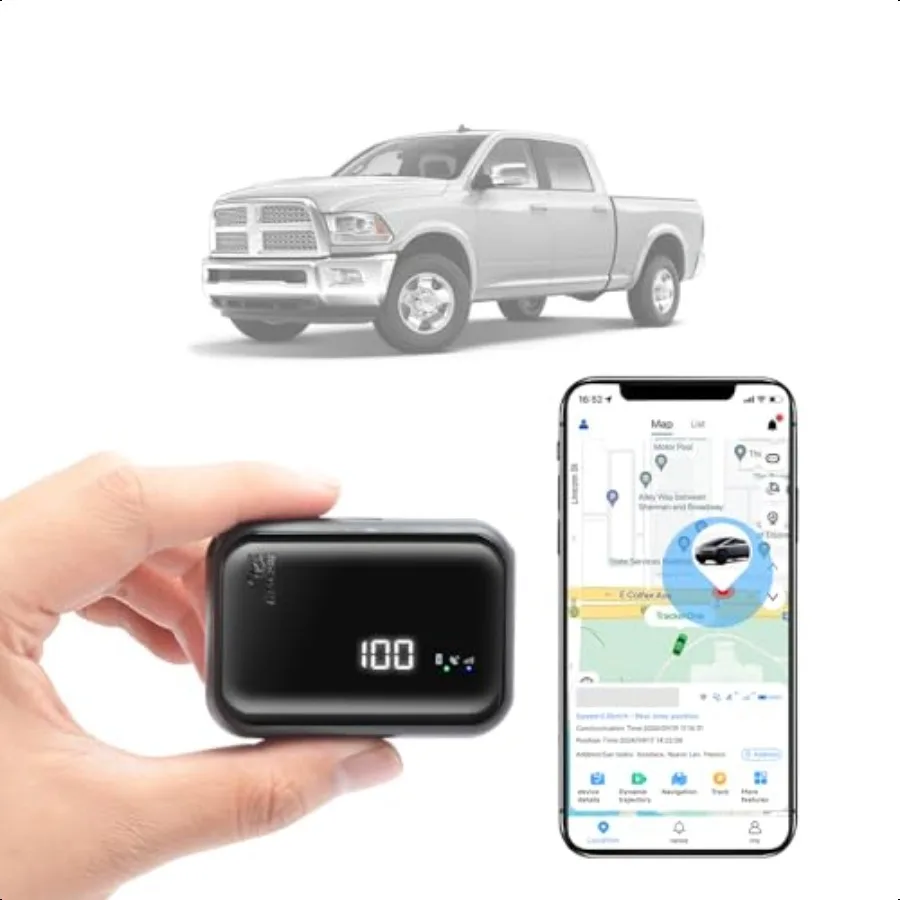 

GPS Tracker for Vehicles No Subscription Global Positioning RealTime Tracking Magnetic Attraction OneButton Alarm Mini Tracking