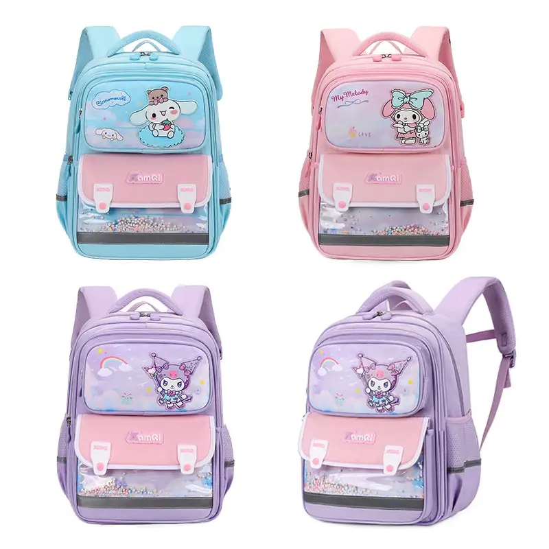 Sanrioed  Anime Kuromi My Melody Cinnamoroll Large Capacity Backpack Cute Schoolbag Cartoon Student Shoulder Bag Gift for Friend