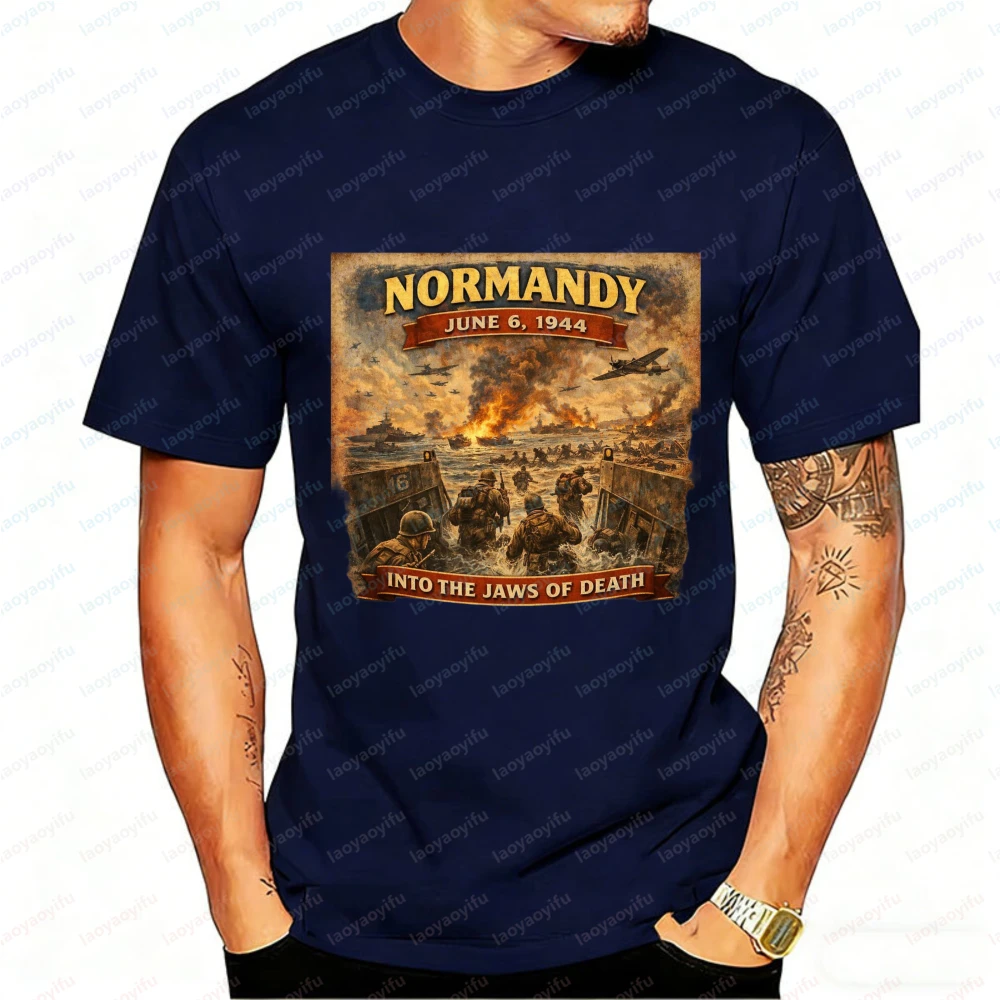 82nd Anniversary D-Day Normandy Landing 2026 T-Shirt Men's June 6 1944 Military History Commemorative Gift Funny Outdoors Tee