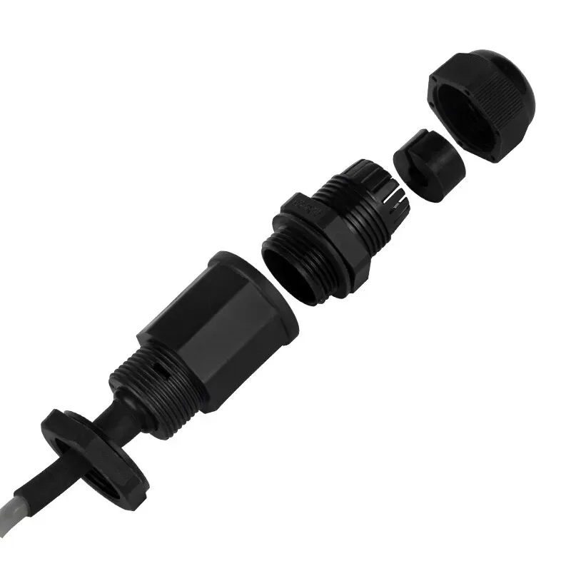 Conector RJ45 IP68 com fio LAN RJ 45 M20 Conector terminal retardador Ethernet à prova d'água Conector de cabo conectado rapidamente